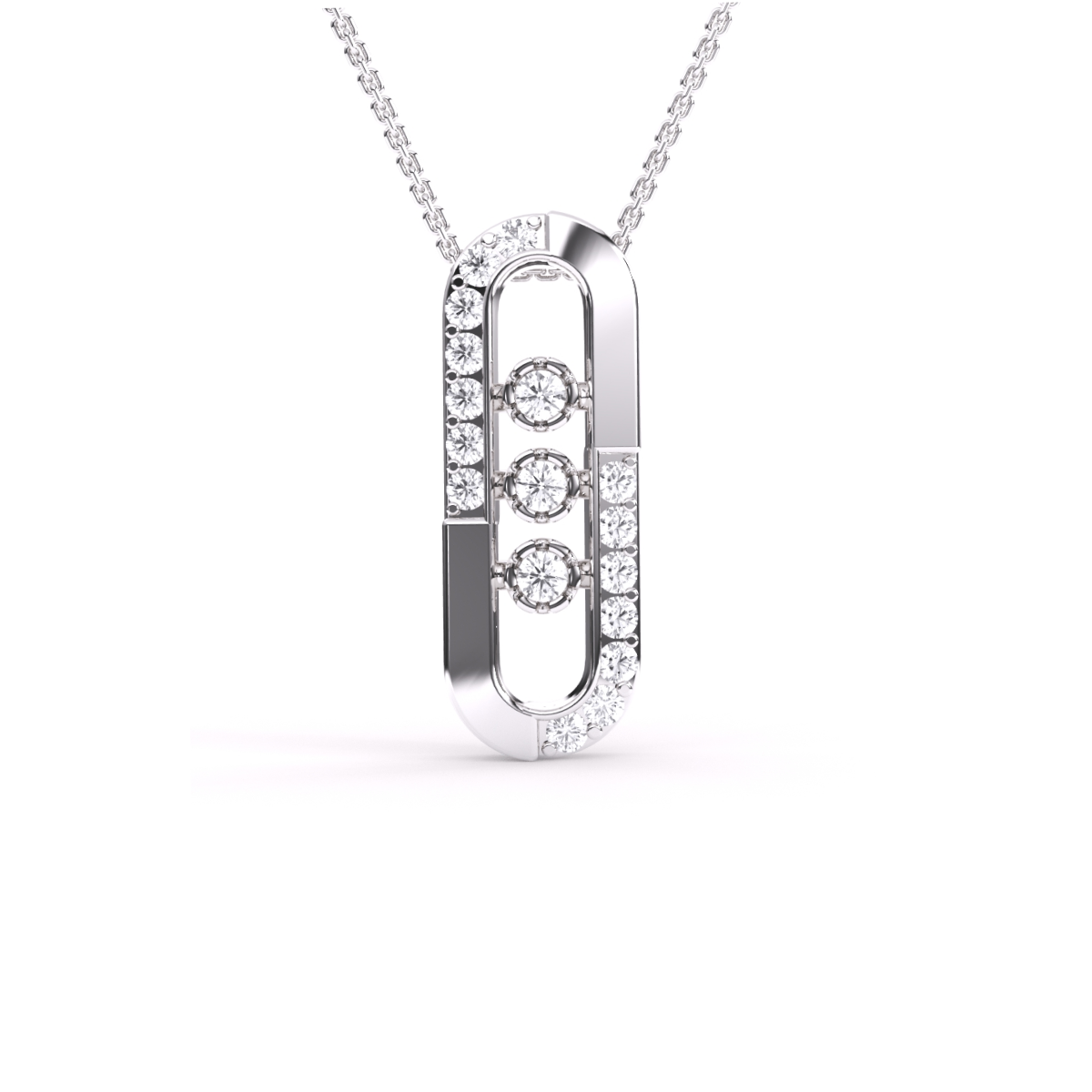 Unique Parentesi Diamond Pendant For Women